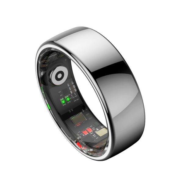 Stainless steel smart ring with touchscreen