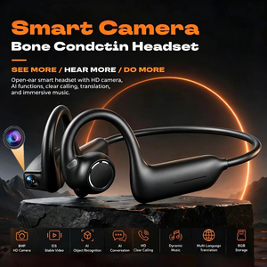 Open-Ear Sport Neckband Headset With 8MP Camera